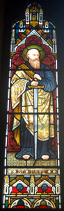 Saint Paul window in choir vestry October 2008